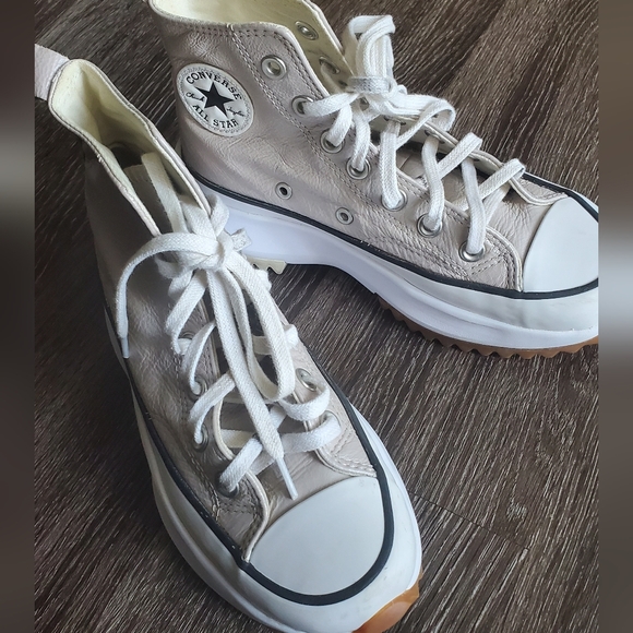 Converse Run Star Hike (Metallic Pink Smoke Leather Platform) - Picture 2 of 6